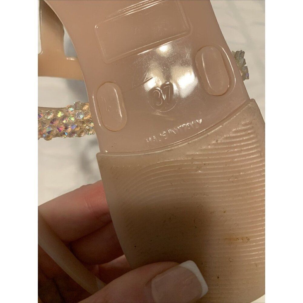 stuart weitzman Authentic Solid Pink Crystal Embe… - image 8